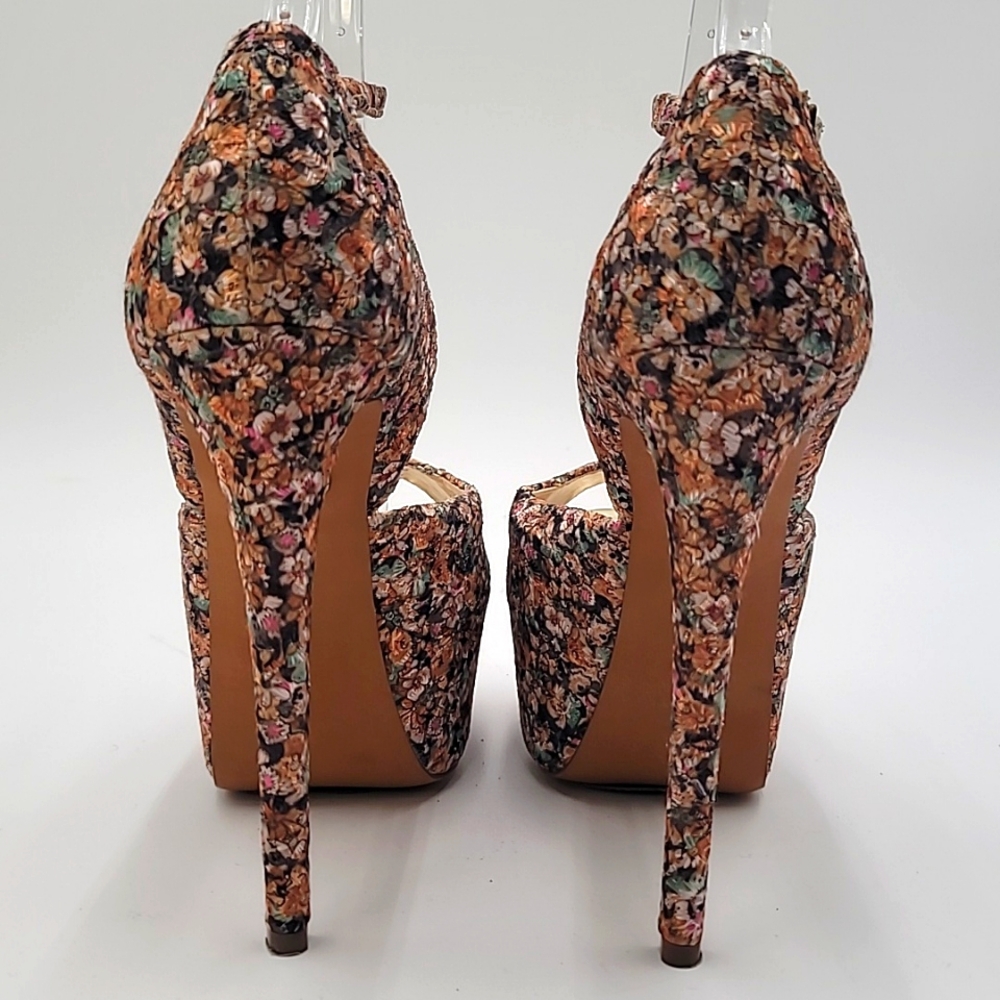 BETSEY JOHNSON ๐ sz9.5 Bandit Stacked Platform Stiletto SEXY! ๐ฅ๐ฅ - Picture 7 of 13